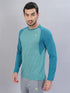 Men Melange Slim Fit Crew Neck T-shirt with DOUBLE COOL
