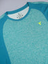 Men Melange Slim Fit Crew Neck T-shirt with DOUBLE COOL