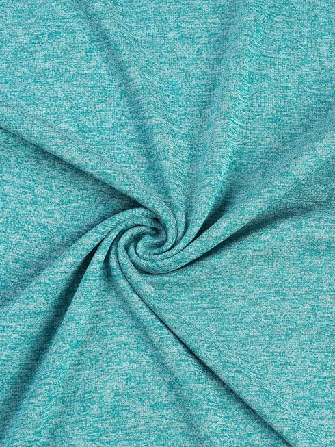 Men Melange Slim Fit Crew Neck T-shirt with DOUBLE COOL
