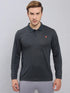 Men Melange Slim Fit Polo T-shirt with DOUBLE COOL