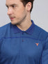 Men Melange Slim Fit Polo T-shirt with DOUBLE COOL