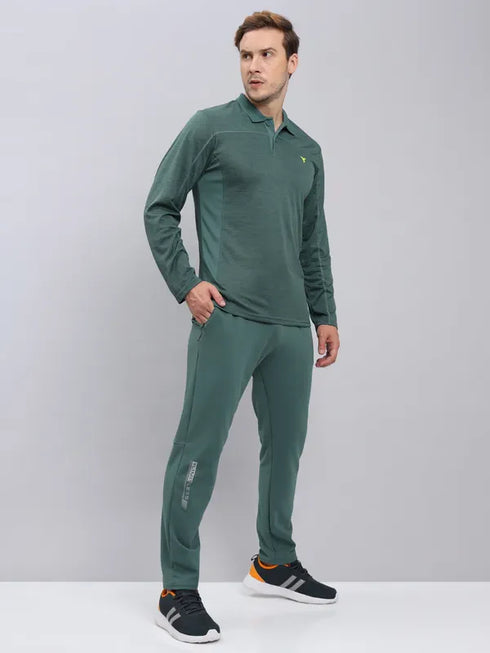 Men Melange Slim Fit Polo T-shirt with DOUBLE COOL