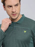 Men Melange Slim Fit Polo T-shirt with DOUBLE COOL