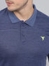 Men Melange Slim Fit Polo T-shirt with DOUBLE COOL