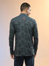 Men Jacquard Slim Fit Mock Neck T-shirt with TECHNO COOL+