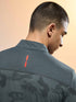 Men Jacquard Slim Fit Mock Neck T-shirt with TECHNO COOL+