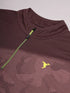 Men Jacquard Slim Fit Mock Neck T-shirt with TECHNO COOL+