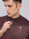 Men Jacquard Slim Fit Mock Neck T-shirt with TECHNO COOL+