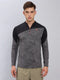 Men Jacquard Slim Fit Mock Neck T-shirt with TECHNO COOL+