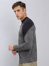 Men Jacquard Slim Fit Mock Neck T-shirt with TECHNO COOL+