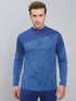 Men Jacquard Slim Fit Mock Neck T-shirt with TECHNO COOL+