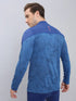 Men Jacquard Slim Fit Mock Neck T-shirt with TECHNO COOL+