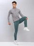 Men Jacquard Slim Fit Mock Neck T-shirt with TECHNO COOL+