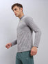 Men Jacquard Slim Fit Mock Neck T-shirt with TECHNO COOL+