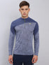 Men Jacquard Slim Fit Mock Neck T-shirt with TECHNO COOL+