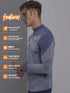 Men Jacquard Slim Fit Mock Neck T-shirt with TECHNO COOL+