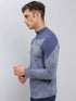 Men Jacquard Slim Fit Mock Neck T-shirt with TECHNO COOL+