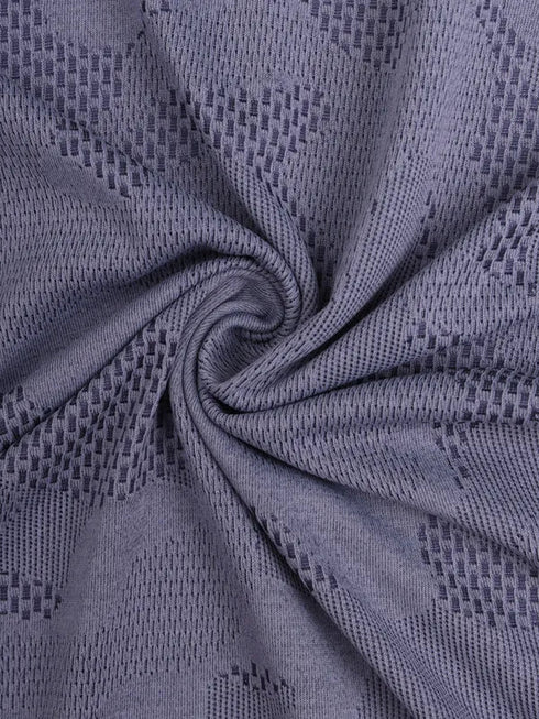 Men Jacquard Slim Fit Mock Neck T-shirt with TECHNO COOL+