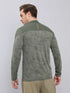 Men Jacquard Slim Fit Mock Neck T-shirt with TECHNO COOL+