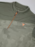 Men Jacquard Slim Fit Mock Neck T-shirt with TECHNO COOL+