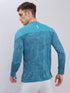 Men Jacquard Slim Fit Mock Neck T-shirt with TECHNO COOL+