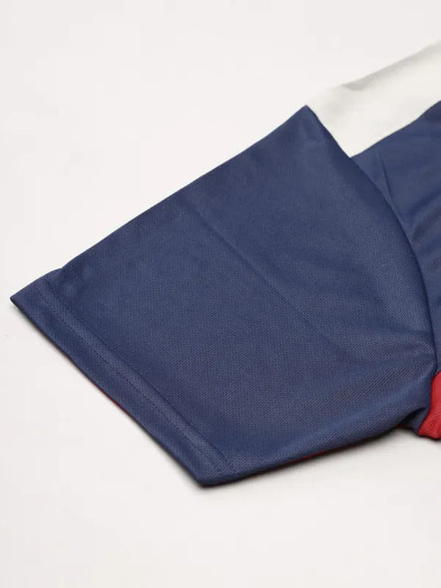 Men Colorblock Slim Fit Polo T-shirt with TECHNO COOL+