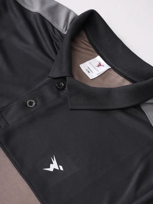 Men Colorblock Slim Fit Polo T-shirt with TECHNO COOL+