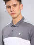 Men Colorblock Slim Fit Polo T-shirt with TECHNO COOL+