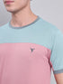 Men Colorblock Slim Fit Crew Neck T-shirt with TECHNO COOL+