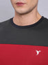 Men Colorblock Slim Fit Crew Neck T-shirt with TECHNO COOL+