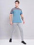 Men Colorblock Slim Fit Crew Neck T-shirt with TECHNO COOL+