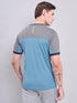 Men Colorblock Slim Fit Crew Neck T-shirt with TECHNO COOL+