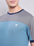 Men Colorblock Slim Fit Crew Neck T-shirt with TECHNO COOL+