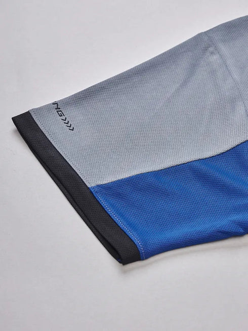 Men Colorblock Slim Fit Crew Neck T-shirt with TECHNO COOL+
