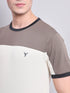 Men Colorblock Slim Fit Crew Neck T-shirt with TECHNO COOL+