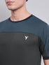 Men Colorblock Slim Fit Crew Neck T-shirt with TECHNO COOL+