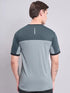Men Colorblock Slim Fit Crew Neck T-shirt with TECHNO COOL+