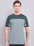 Men Colorblock Slim Fit Crew Neck T-shirt with TECHNO COOL+