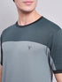 Men Colorblock Slim Fit Crew Neck T-shirt with TECHNO COOL+