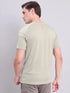 Men Melange Slim Fit Crew Neck T-shirt with TECHNO COOL+
