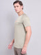 Men Melange Slim Fit Crew Neck T-shirt with TECHNO COOL+
