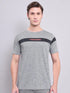 Men Melange Slim Fit Crew Neck T-shirt with TECHNO COOL+