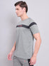 Men Melange Slim Fit Crew Neck T-shirt with TECHNO COOL+