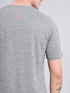 Men Melange Slim Fit Crew Neck T-shirt with TECHNO COOL+