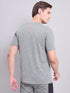 Men Melange Slim Fit Crew Neck T-shirt with TECHNO COOL+