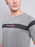 Men Melange Slim Fit Crew Neck T-shirt with TECHNO COOL+