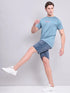 Men Melange Slim Fit Crew Neck T-shirt with TECHNO COOL+