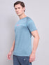 Men Melange Slim Fit Crew Neck T-shirt with TECHNO COOL+