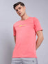 Men Melange Slim Fit Crew Neck T-shirt with TECHNO COOL+