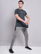 Men Melange Slim Fit Crew Neck T-shirt with TECHNO COOL+